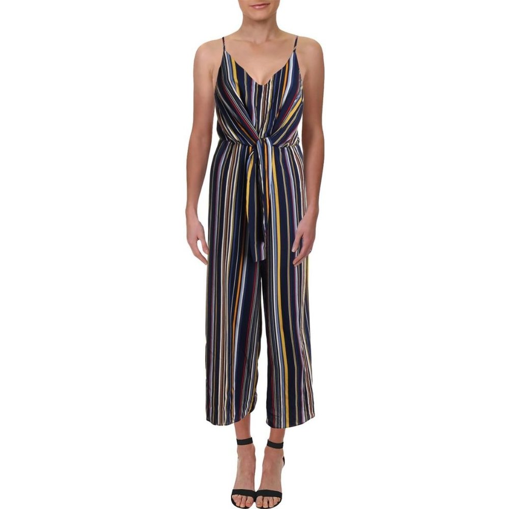 NWT Aqua Cropped Wide Leg Tie Front Jumpsuit M